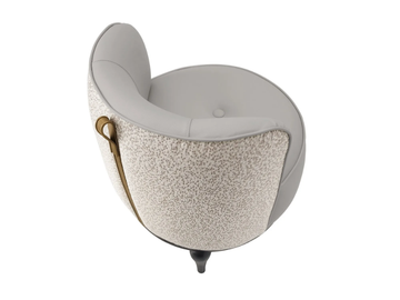 DILAN - Leather easy chair by A.R. Arredamenti - view 3